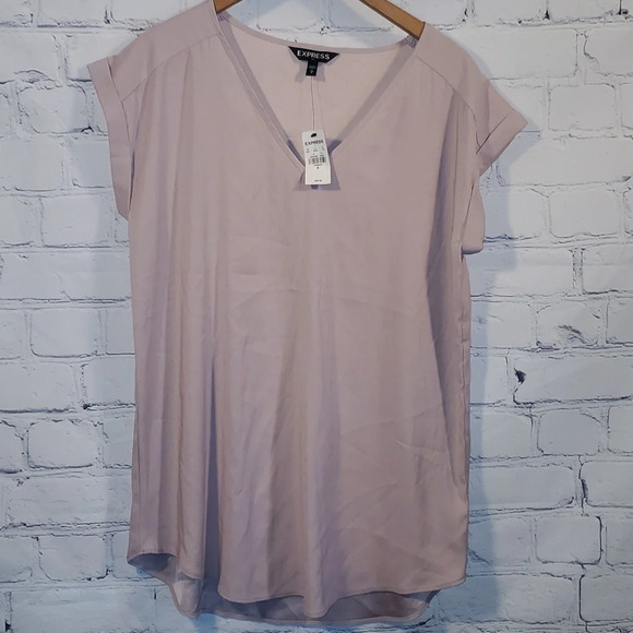 Express Iilac Cap Sleeve Top - Picture 1 of 6